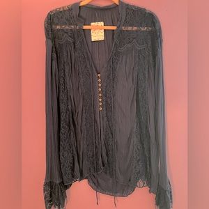 Free People NWT Georgia Lace Tunic